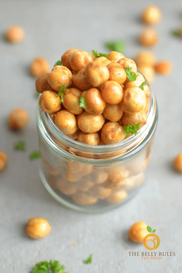 air fryer spicy roasted chickpeas