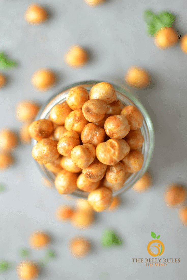 air fryer spicy roasted chickpeas