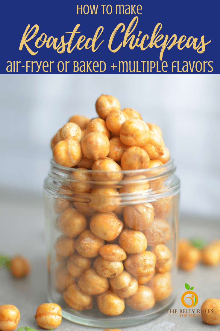 air fryer spicy roasted chickpeas