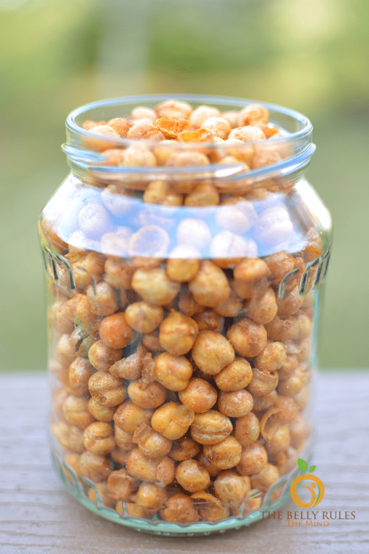 air fryer spicy roasted chickpeas