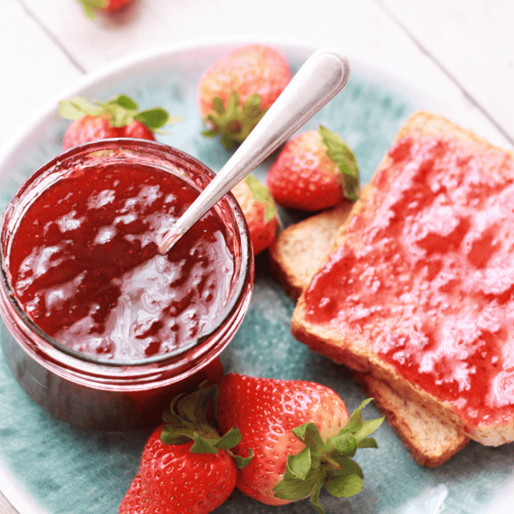 strawberry jelly on toast