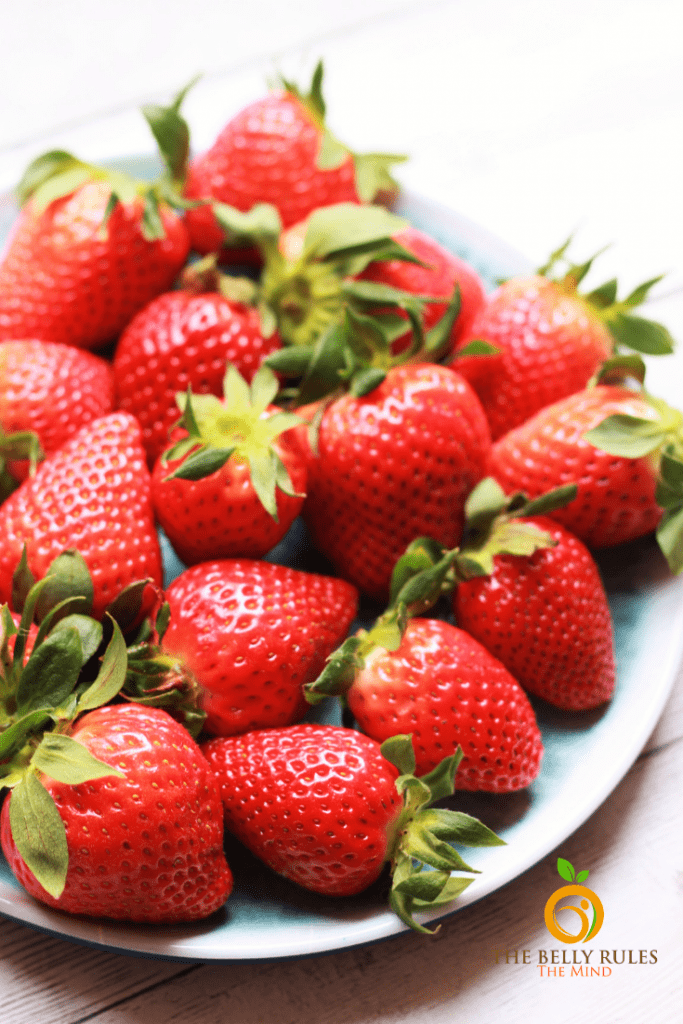 strawberries on a plate