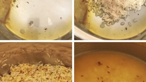 Instant Pot Turmeric Rice steps Instant Pot Yellow Turmeric Rice