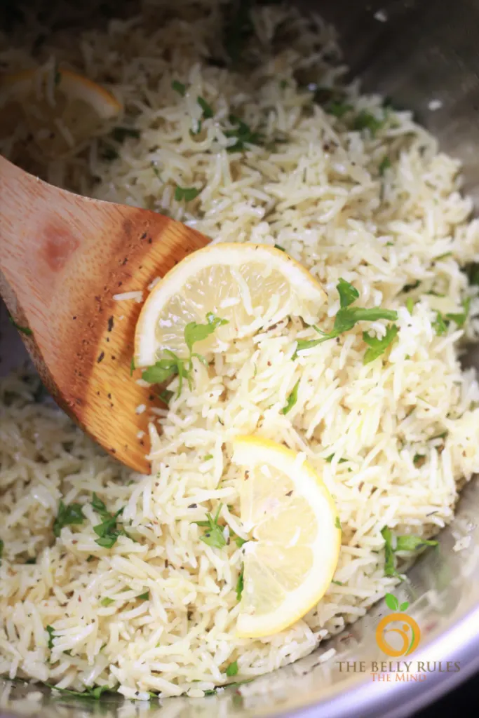 Instant Pot Lemon Rice The Belly Rules The Mind