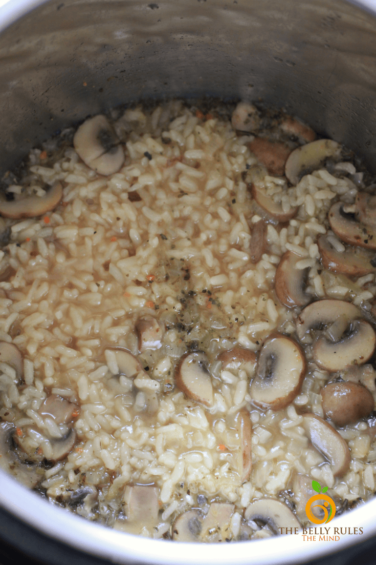 Easy Instant Pot Mushroom Risotto Recipe - The Belly Rules The Mind