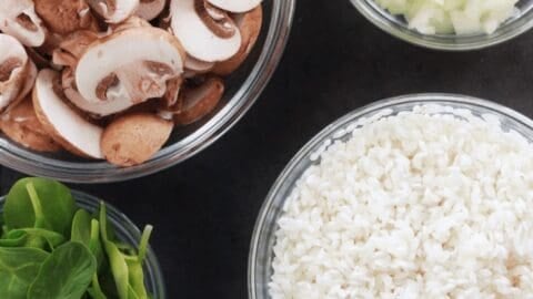 mushroom risotto ingredents