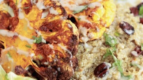 cauliflower steak 2 Air Fried Cauliflower Steaks with Turmeric
