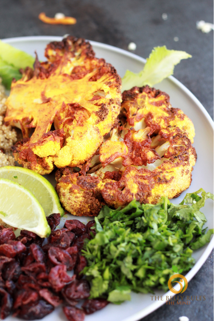 Air Fryer Cauliflower Steak With Turmeric Thebellyrulesthemind 5418