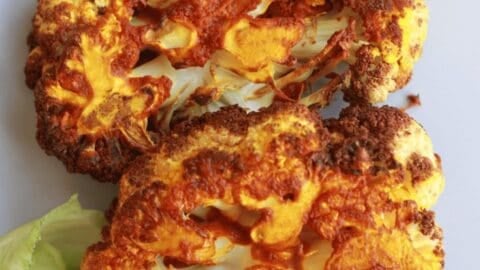 cauliflower steak 5 Air Fried Cauliflower Steaks with Turmeric