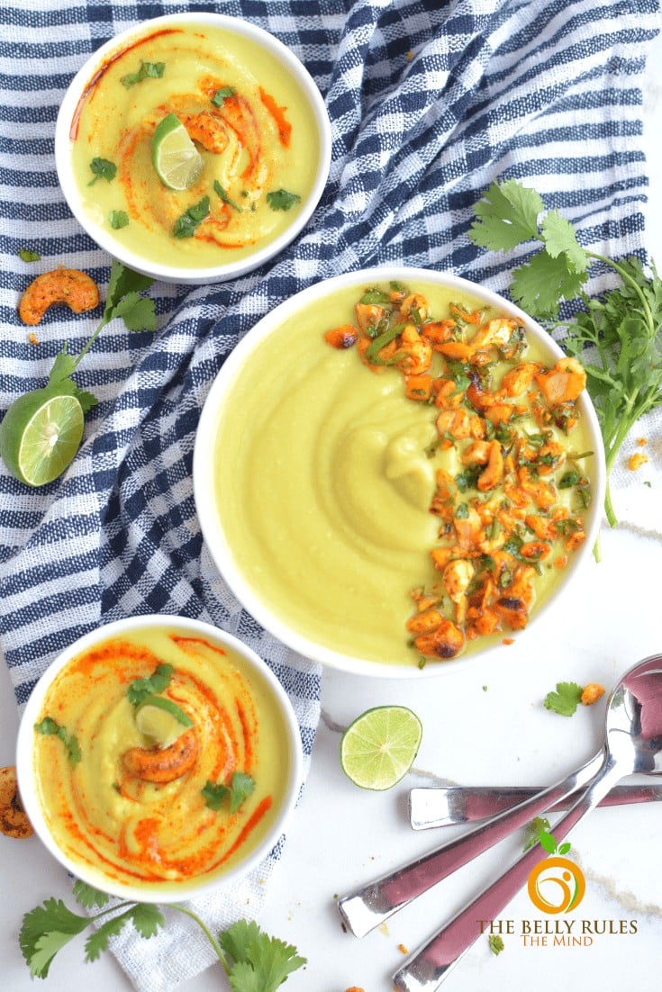 vegan cauliflower soup , creay cauliflower soup