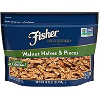 FISHER Chef's Naturals Walnut Halves & Pieces, No Preservatives, Non-GMO, 16 oz