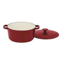Cuisinart CI650-25CR Chef's Classic Enameled Cast Iron 5-Quart Round Covered Casserole, Cardinal Red