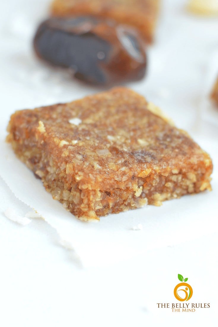 Sugar Free Homemade Almond & Dates Energy Bars