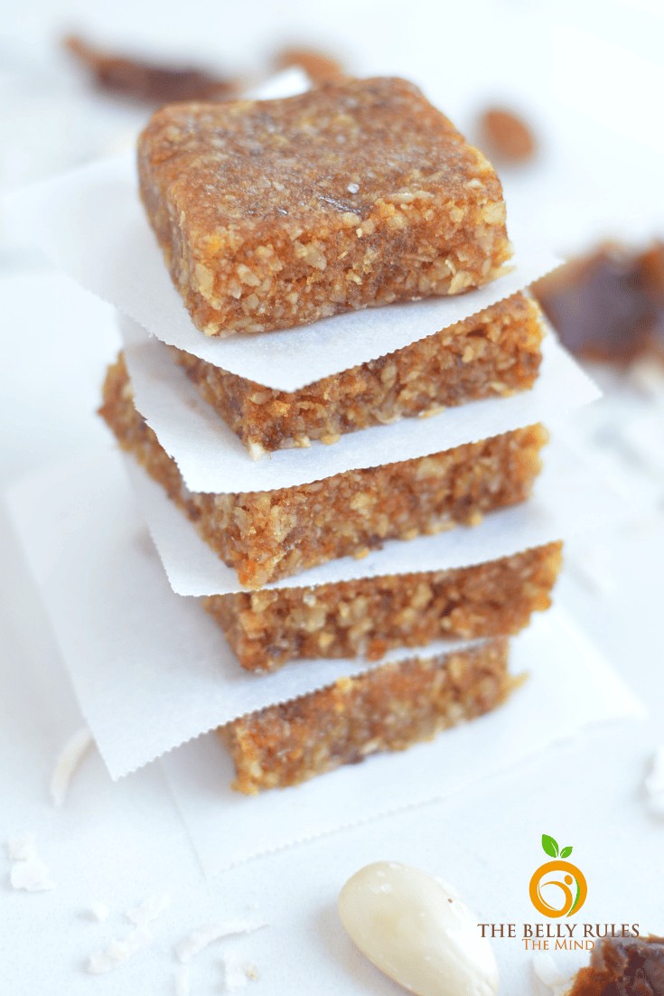 Sugar Free Homemade Almond & Dates Energy Bars