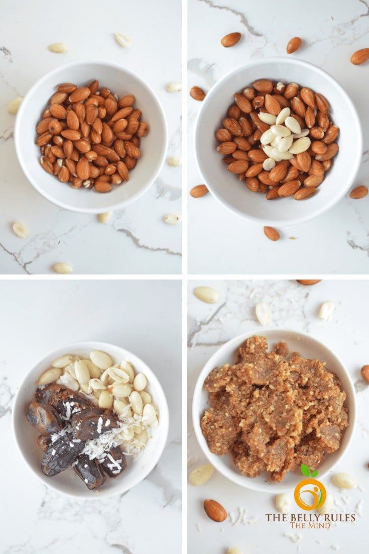 Sugar Free Homemade Almond & Dates Energy Bars