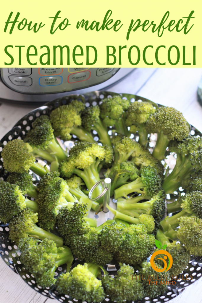 Steamed Broccoli is the healthiest and easiest way to consume broccoli. Here is how to steam broccoli perfectly (crispy tender) every time so that it retains it's green color and nutrients. Enhance the flavors with some garlic salt, pepper, butter and lemon juice and this makes a perfect side. Kid Approved. Vegan. Gluten-Free. #steamedbroccoli #steamedbroccolirecipe #instantpotbroccoli #mealthybroccoli #howlongtosteambroccoli