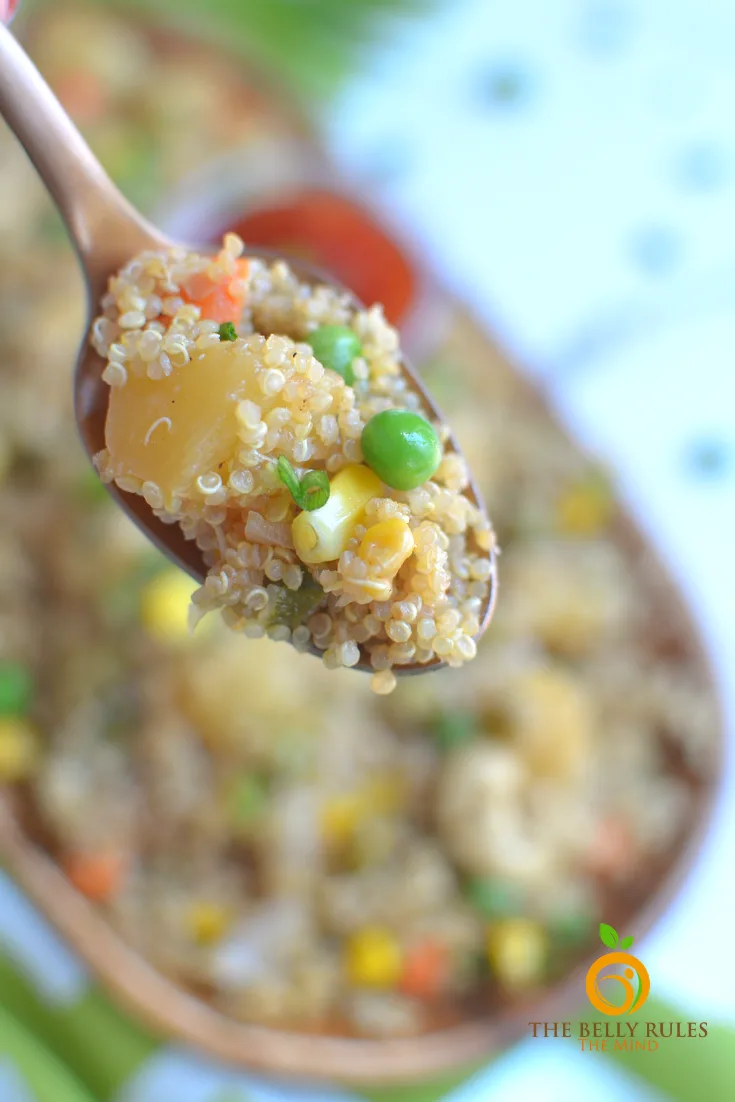 Instant pot Pineapple Quinoa Fried Rice