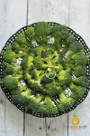 broccoli in a steamer basket