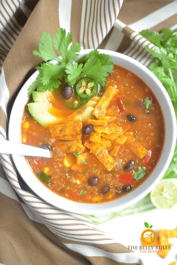 instant pot tortilla quinoa soup