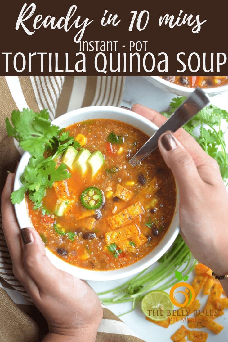 instant pot tortilla quinoa soup