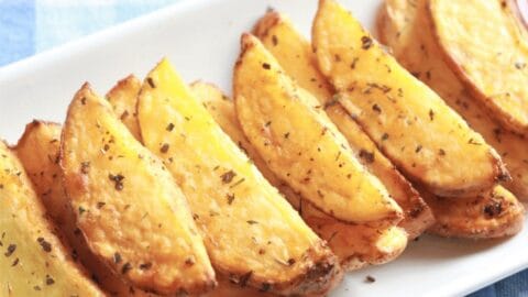 How to make potato wedges Crispy Garlic Potato Wedges Air Fryer Recipe