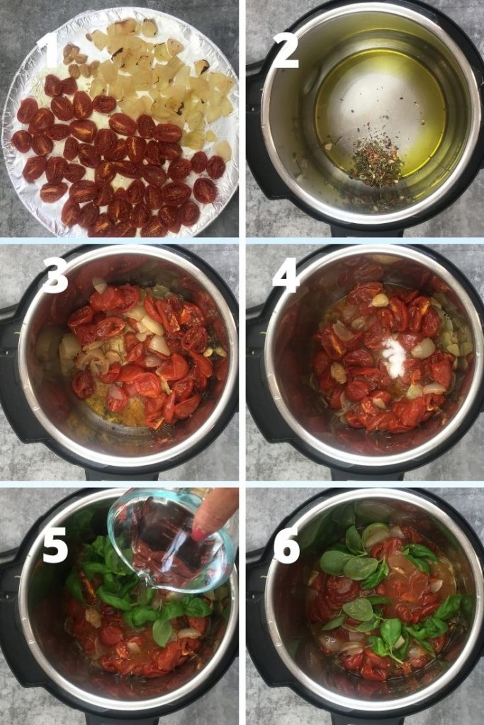 step by step instant pot tomato basil soup recipe