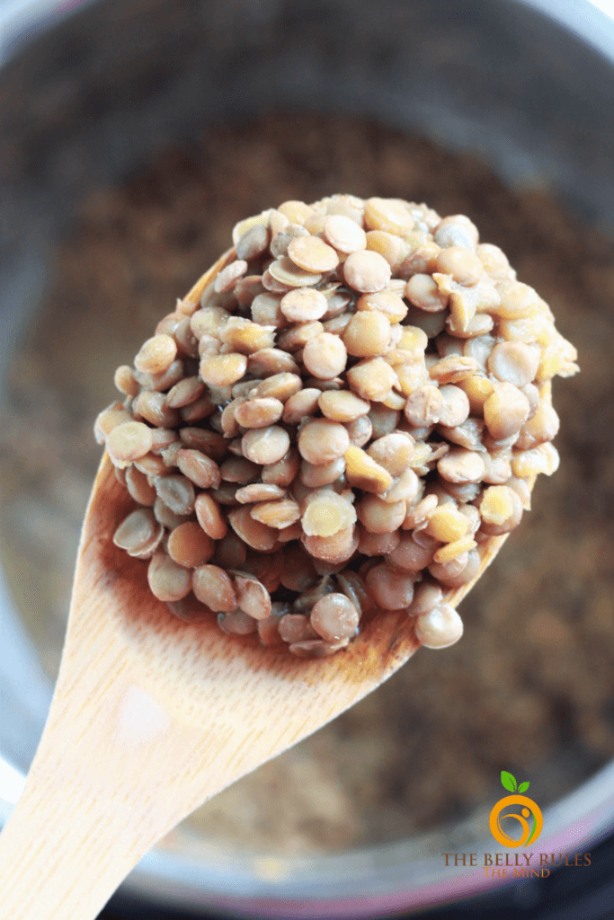 perfectly cooked tender lentils
