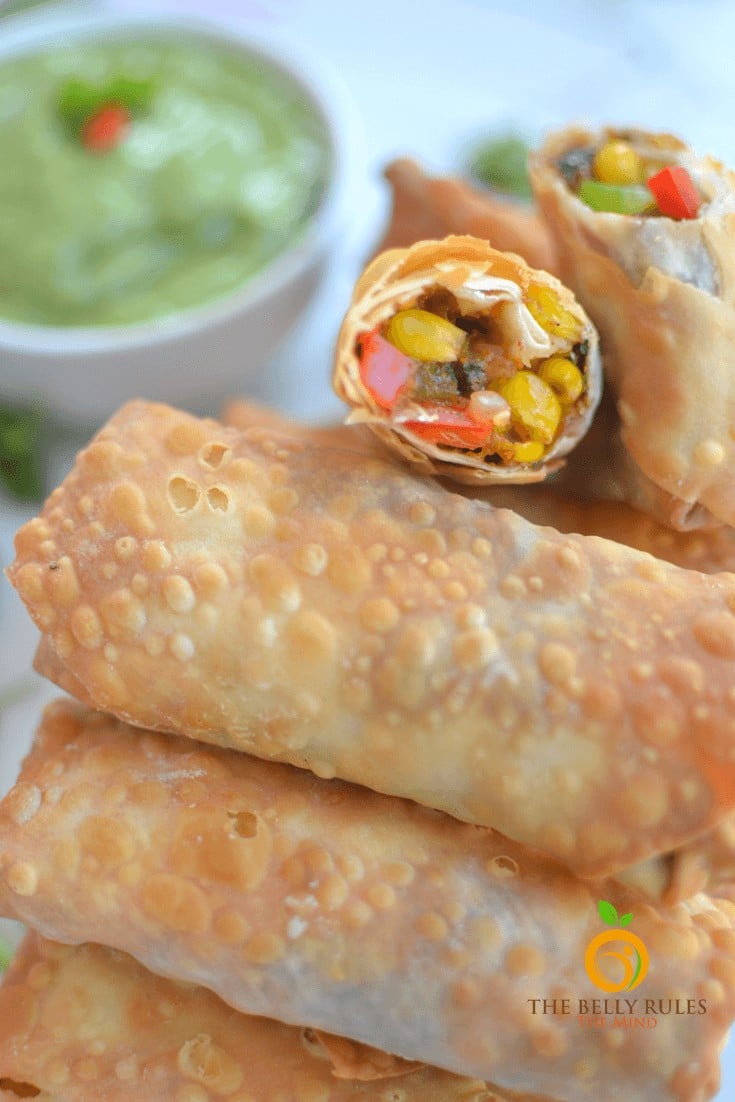 Air fryer southwest egg rolls