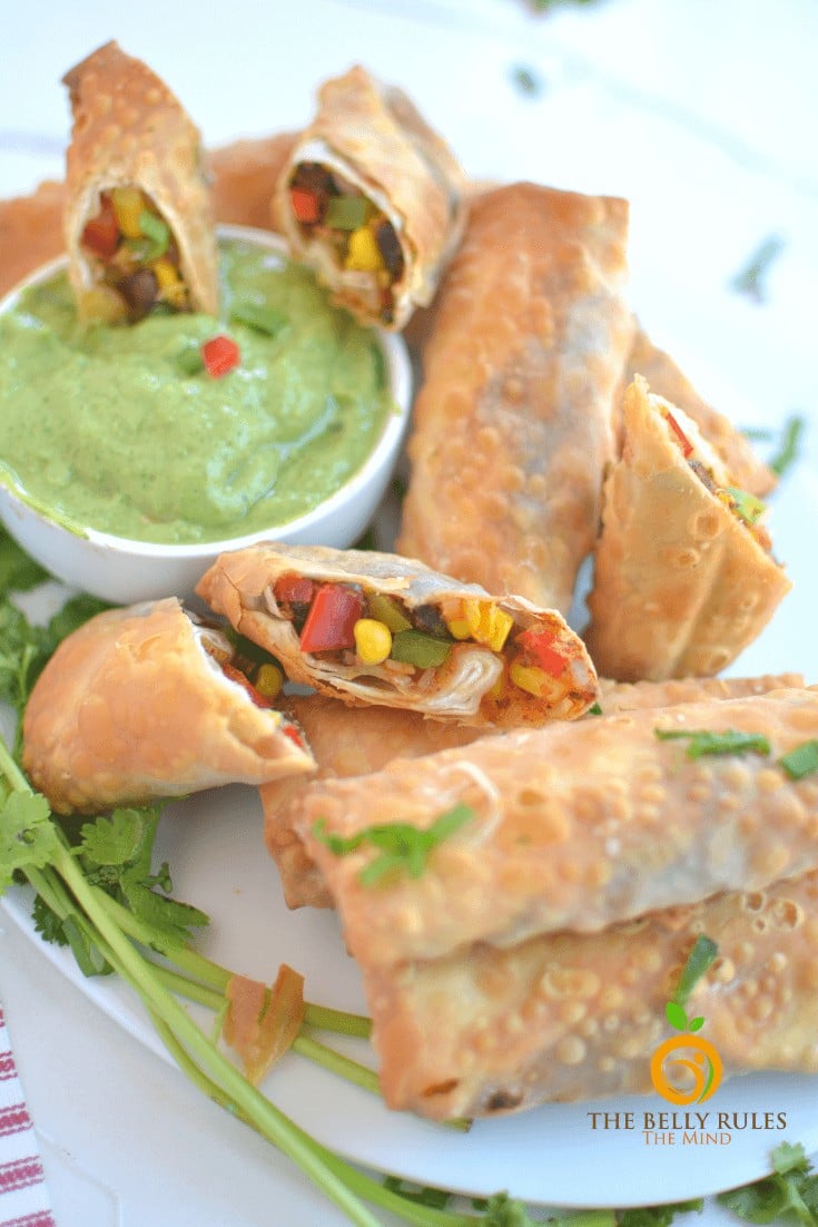 Air fryer southwest egg rolls
