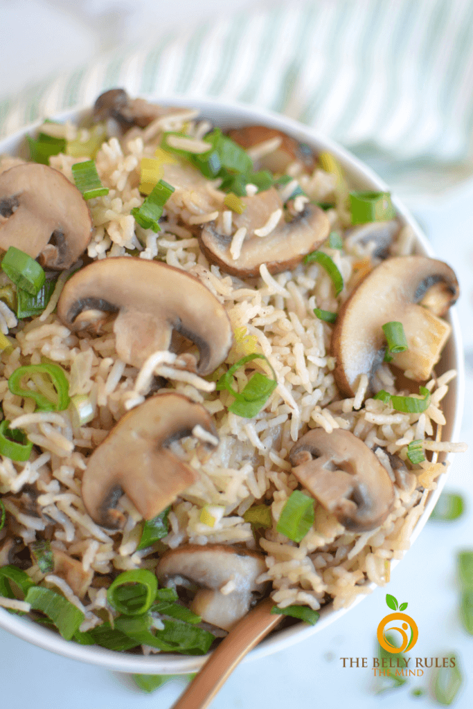 Instant Pot Mushroom Rice Pilaf Recipe TheBellyRulesTheMind