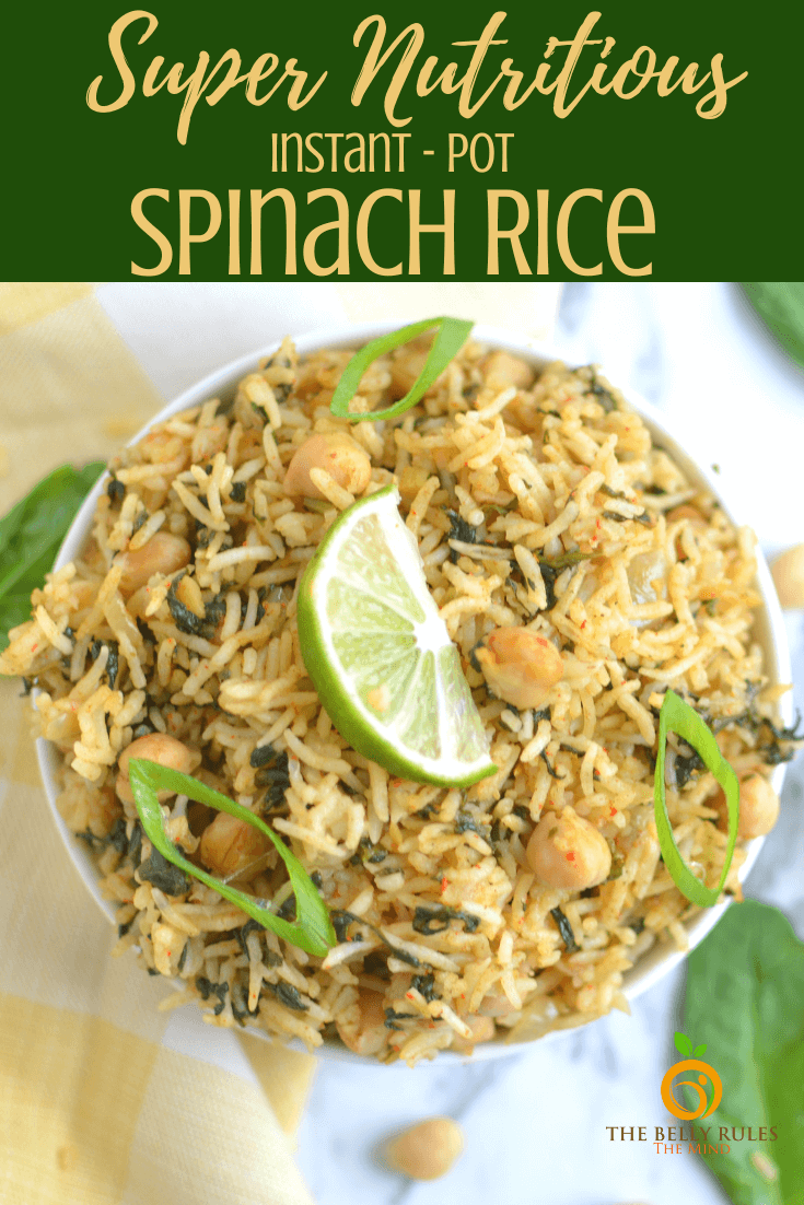 instant pot spinach rice