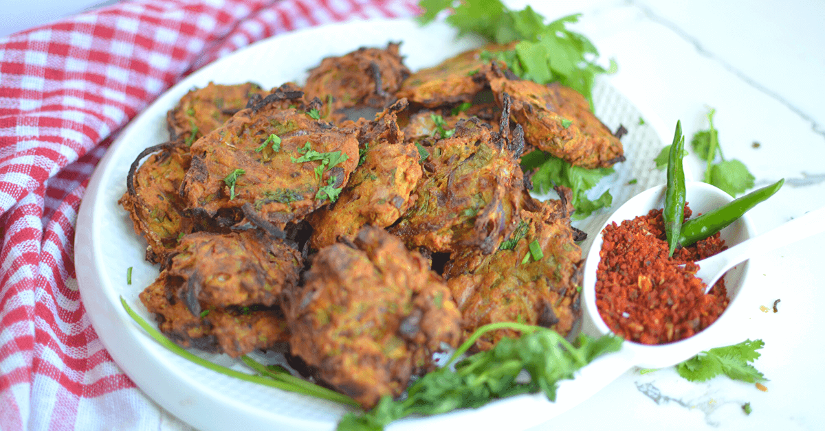 Air fryer Onion Bhajji