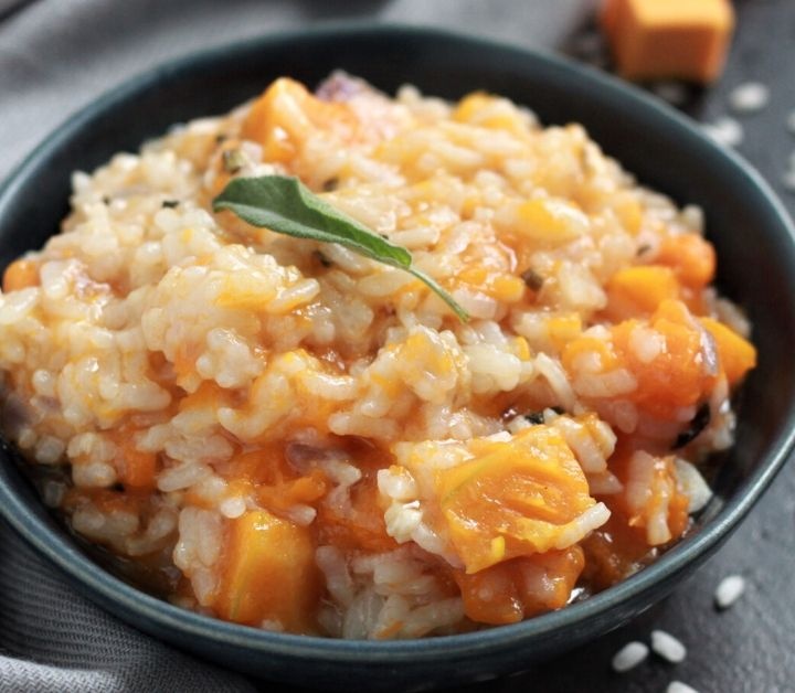 butter nut squasj risotto in instant pot