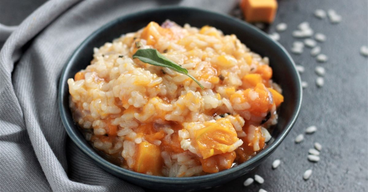 butter nut squasj risotto in instant pot