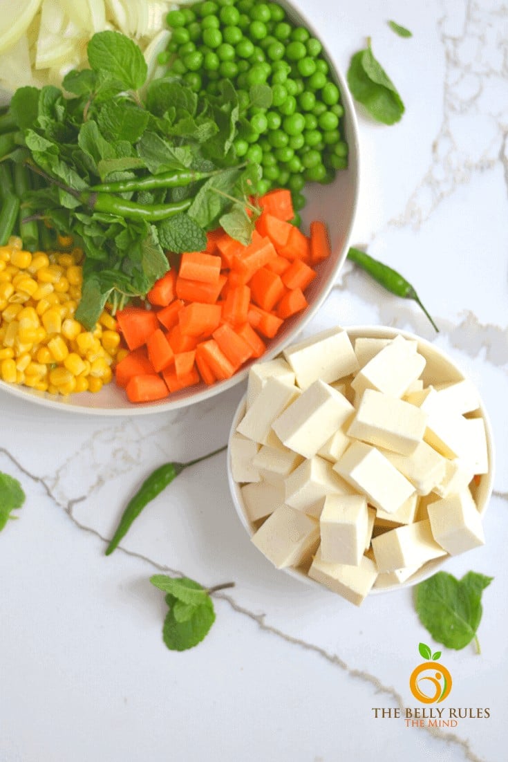 Instant Pot Paneer Biryani / Paneer Pulao