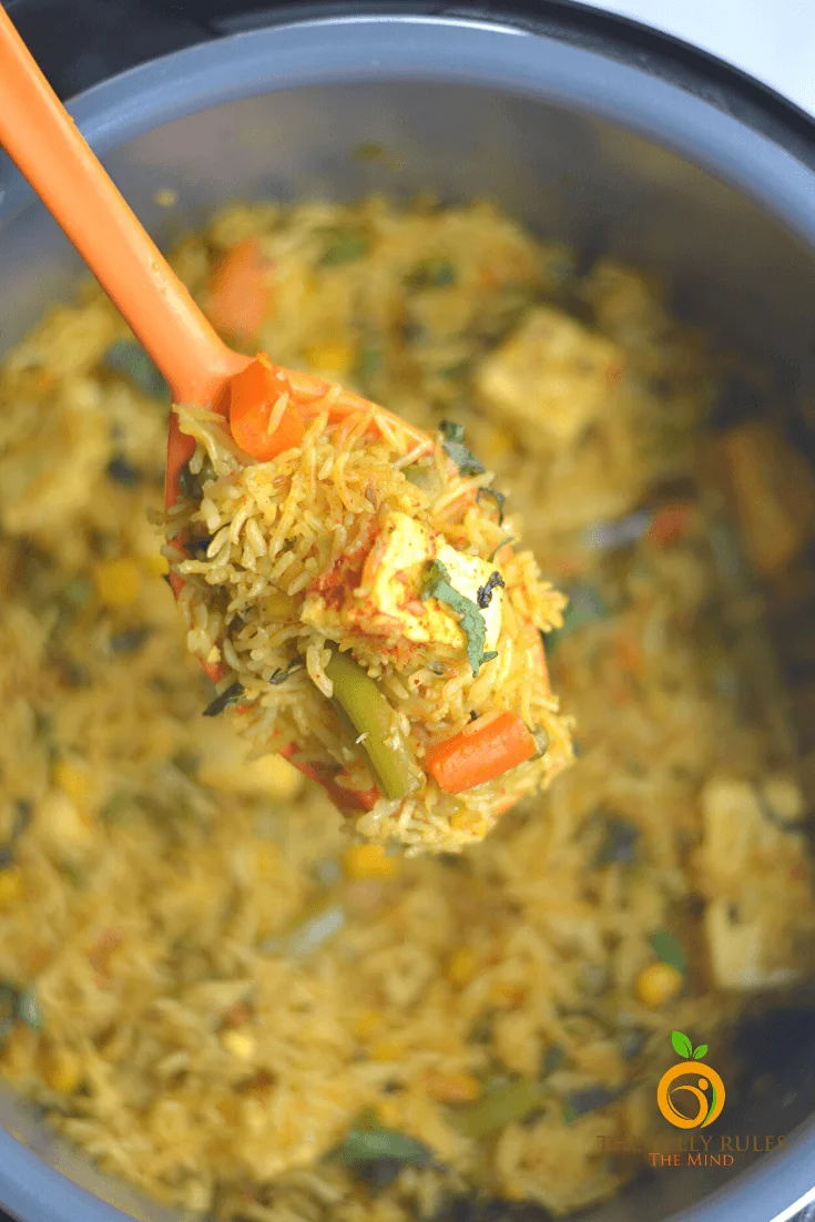 Instant Pot Paneer Biryani / Paneer Pulao