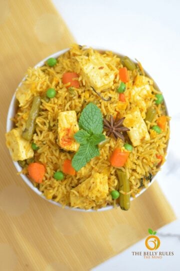 Instant Pot Paneer Biryani / Paneer Pulao