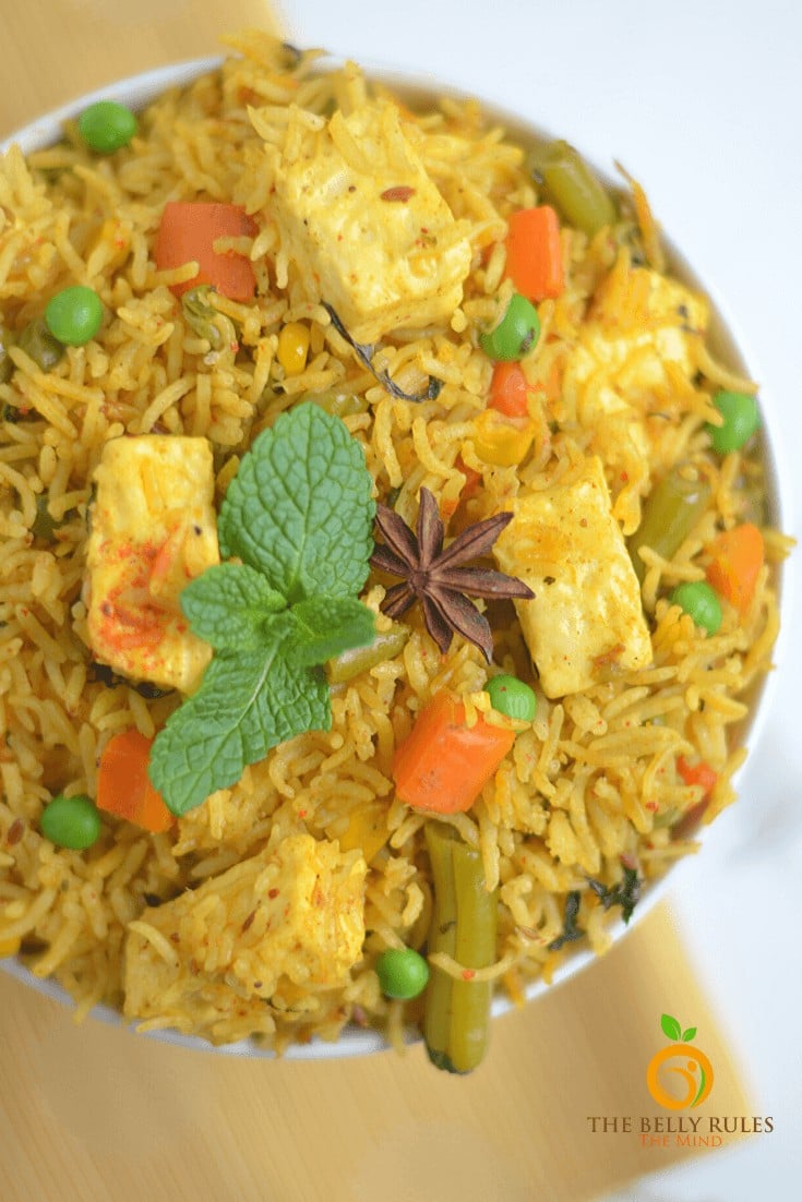 Instant Pot Paneer Biryani / Paneer Pulao