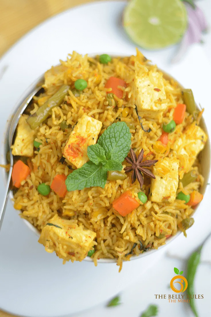 Instant Pot Paneer Biryani / Paneer Pulao