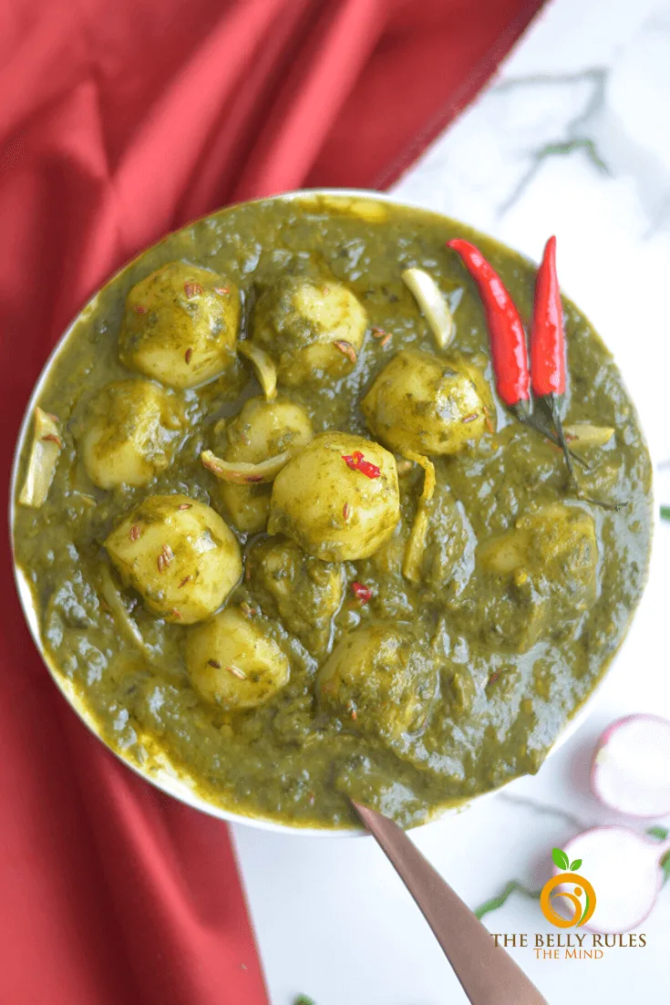 Best Instant Pot Saag Aloo Recipe -(Spinach Potato Curry)