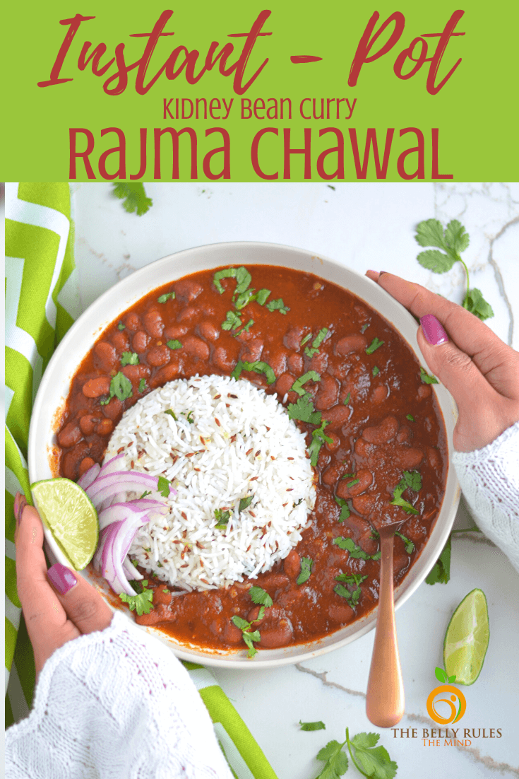 Instant pot rajma chawal - Red kidney beans and Rice