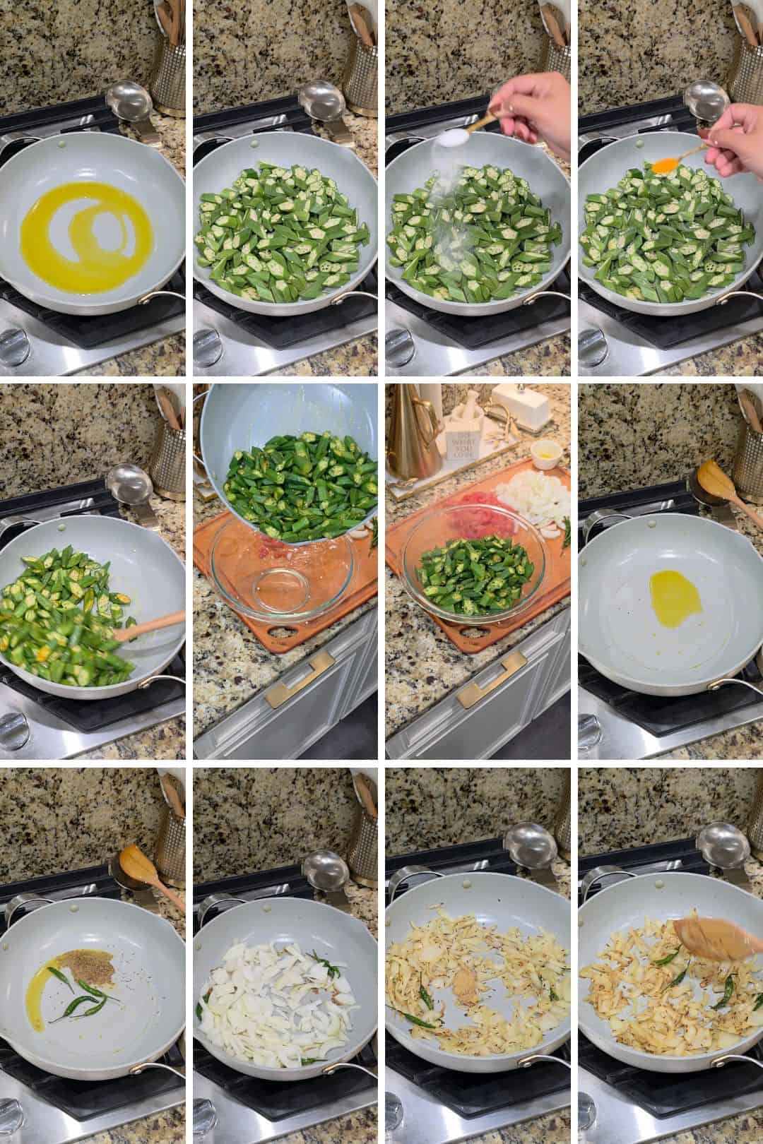 step by step pictures of bhindi masala recipe