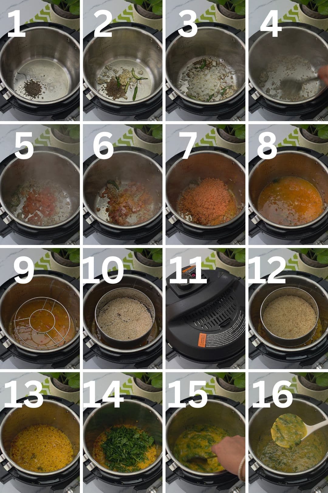 Dal palak step by step instructions