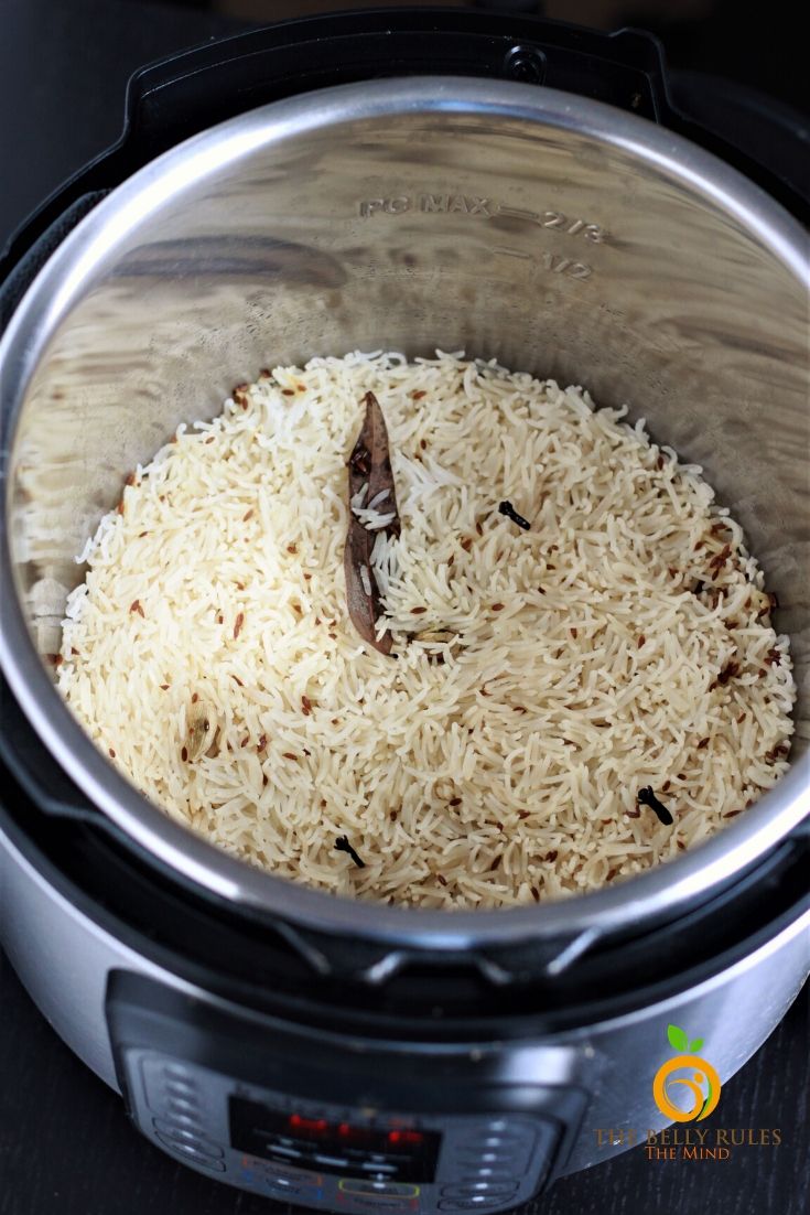 pressure cooker jeera rice or cumin rice recipe