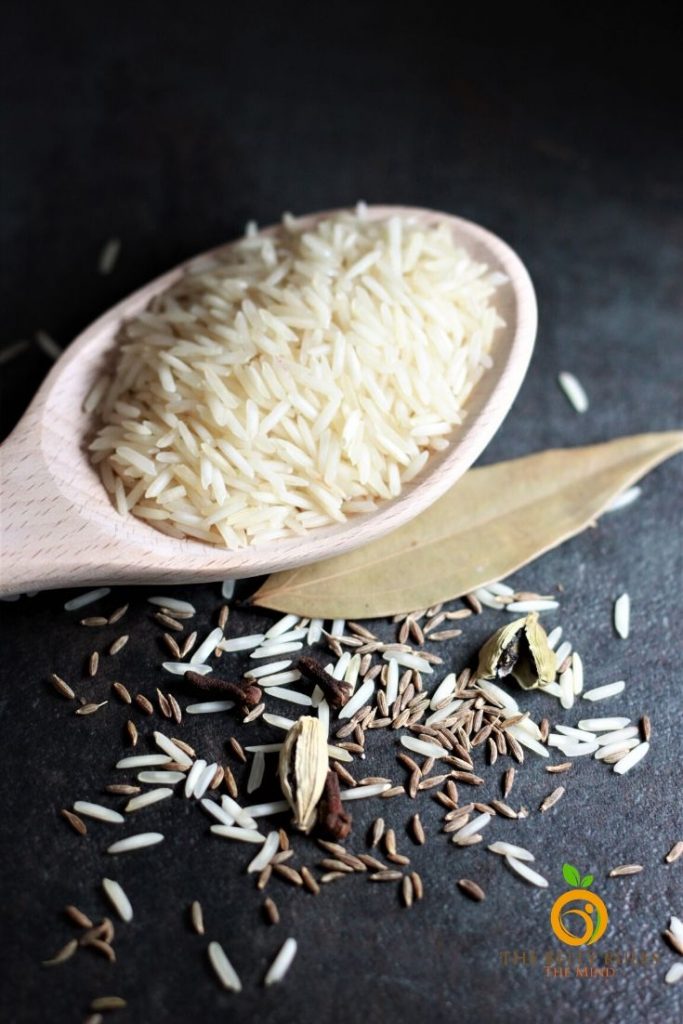 ingredients to make jeera rice or cumin rice