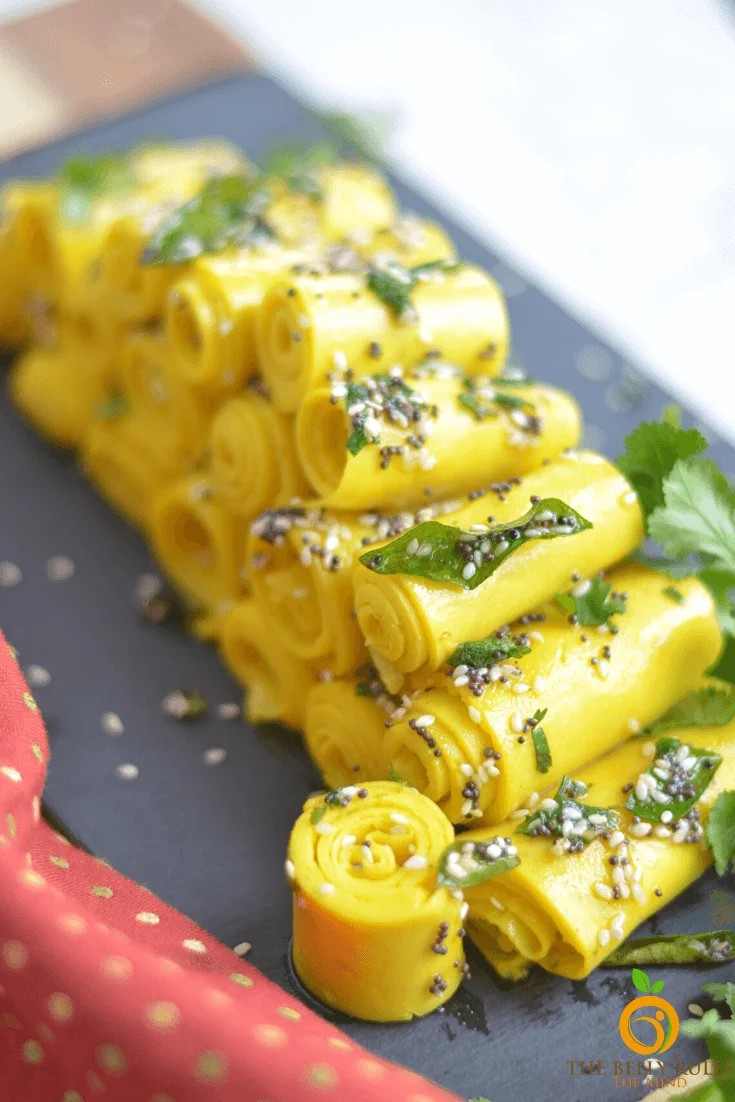 Easy Instant pot Gujarati Khandvi Recipe