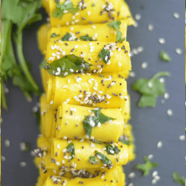 Easy Instant pot Gujarati Khandvi Recipe