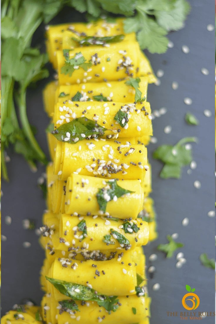 Easy Instant pot Gujarati Khandvi Recipe