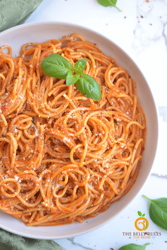 Instant Pot Vegan Spaghetti Noodles Recipe TheBellyRulesTheMind