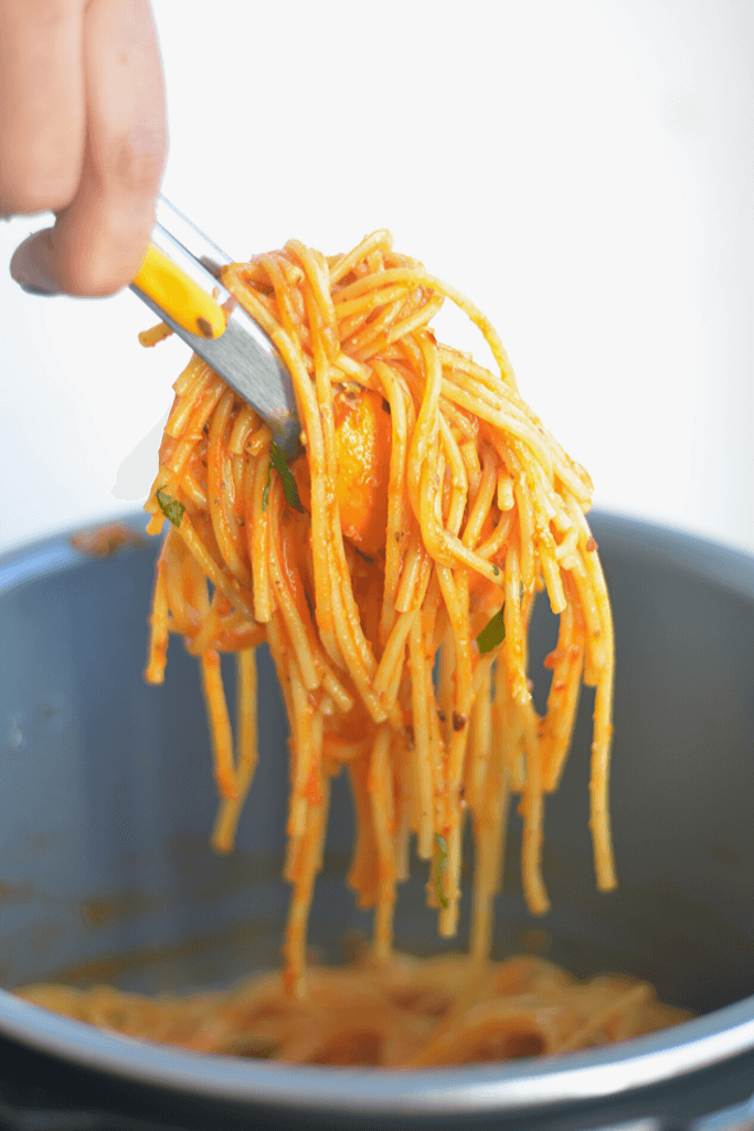 Instant Pot Vegan Spaghetti Noodles Recipe TheBellyRulesTheMind